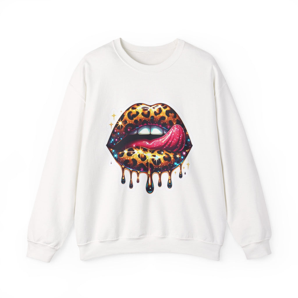 Wild Glam" Cosmic Leopard Lips Premium Sweatshirt