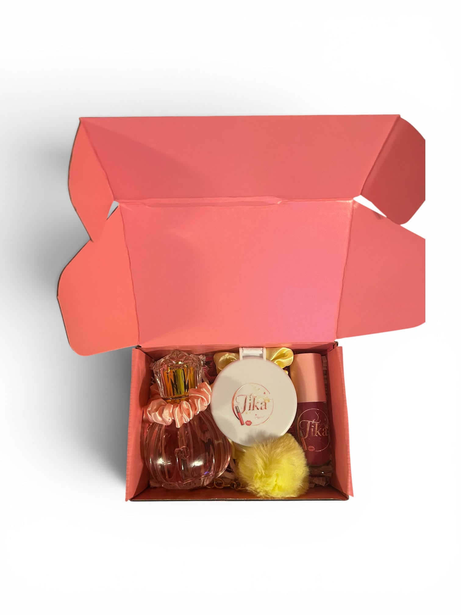 TIKA Luxury Beauty Gift Set – Fragrance, Lip Gloss & Pocket Mirror Collection